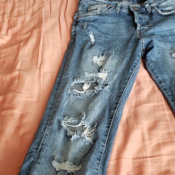 Distressed Skinny Coupe Moulante & Denim Jeans - Picture 8 of 8